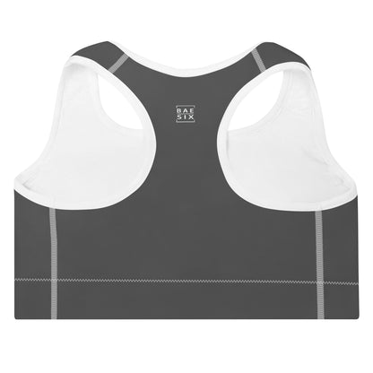 BATTLESHIP GRAY  | Padded Sports Bra