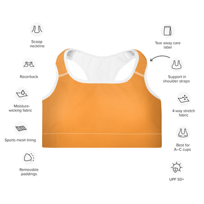 CREAMSICLE| Padded Sports Bra